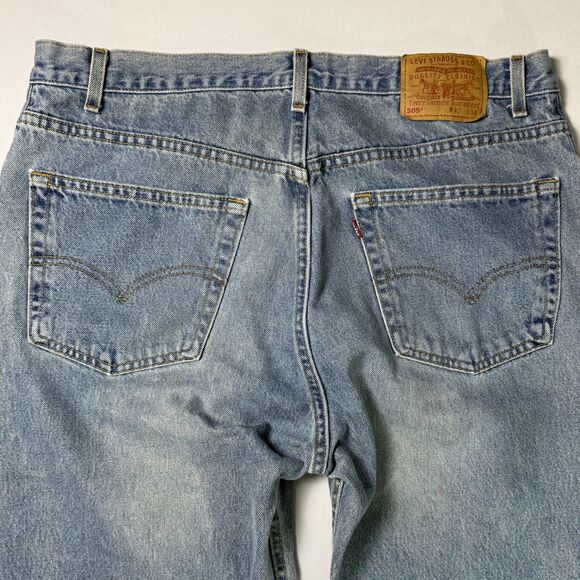 Levi's 505 Vintage Men's Jeans 40x34 Regular Fit Straight Leg Medium Wash - Picture 5 of 14